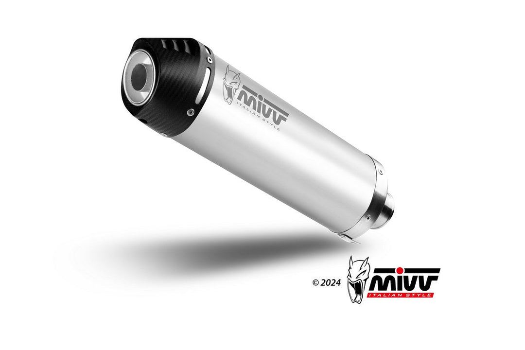 MIVV Titanium Oval Carbon Tip Slip-On Exhaust (D.056.L4C) for 2025-2026 Ducati Multistrada V4