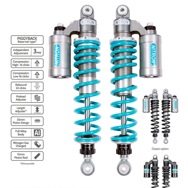 Nitron NTR R3 Twin Rear Shocks, Royal Enfield Interceptor 650 2019-2022