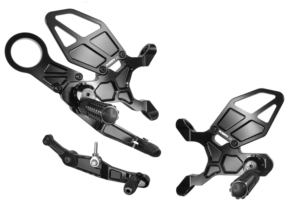 Vortex 21-22 BMW M1000RR,20-24 BMW S1000RR Rear Set — Black (RS186K)