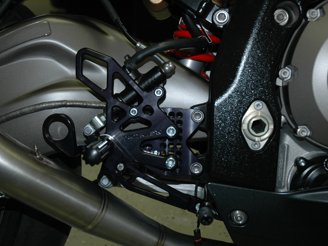Vortex 09-14 BMW S1000RR,-14 S1000XR Adjustable Rearsets — Black (RS188K)