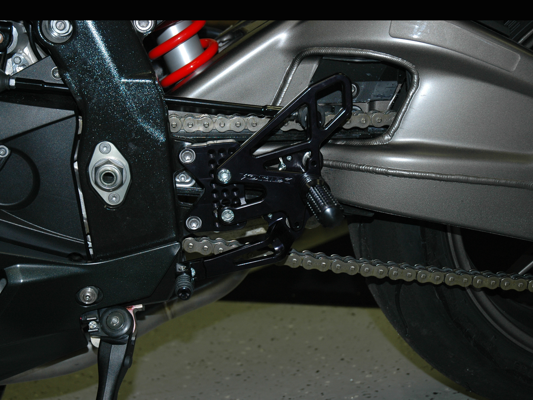 Vortex 09-14 BMW S1000RR,-14 S1000XR Adjustable Rearsets — Black (RS188K)
