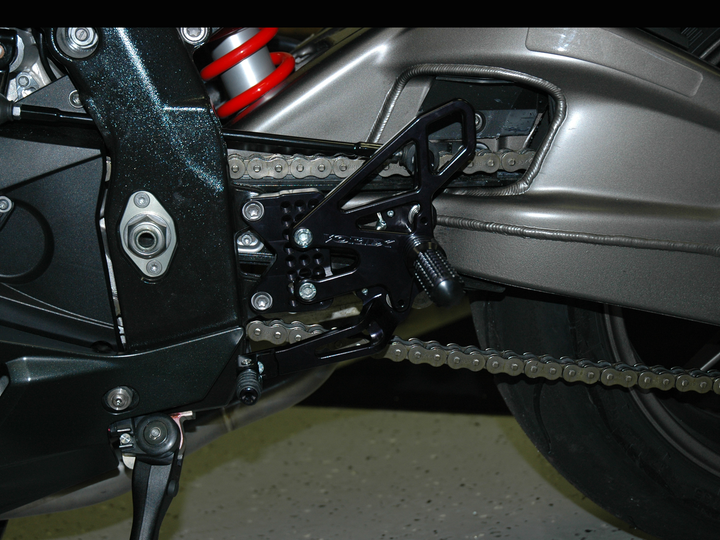 Vortex 09-14 BMW S1000RR,-14 S1000XR Adjustable Rearsets — Black (RS188K)