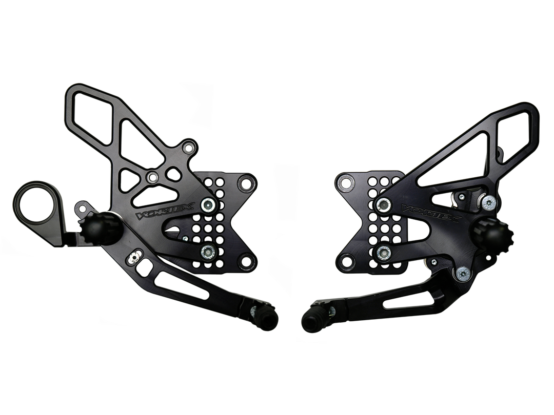 Vortex 09-14 BMW S1000RR,-14 S1000XR Adjustable Rearsets — Black (RS188K)