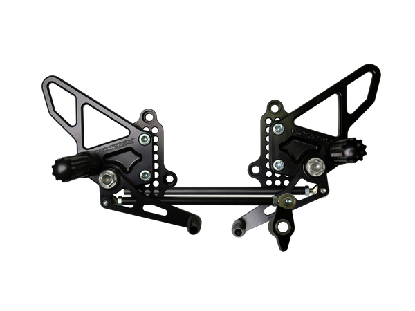 Vortex 07-08 Ducati 1098,08-09 1098R,07-09 1098S,09-11 1198 Adjustable Rearsets — Black (RS198K)