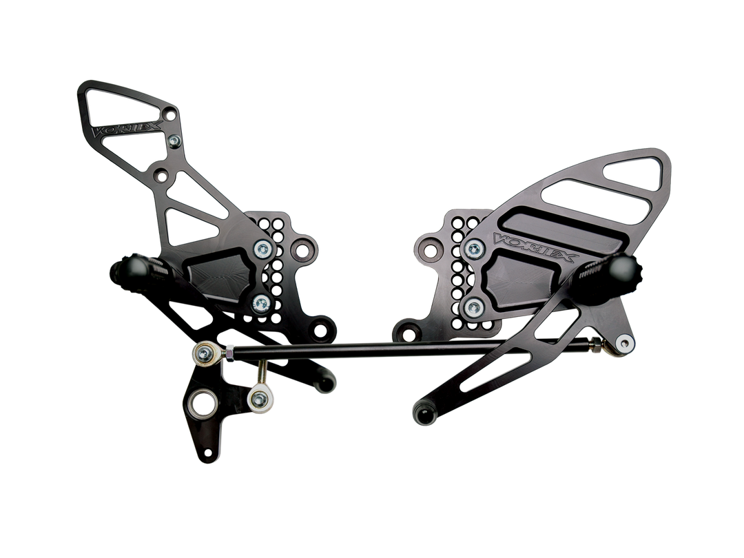 Vortex 04-07 Honda CBR1000RR,03-06 CBR6100 RR Adjustable Rearsets — Black (RS205K)
