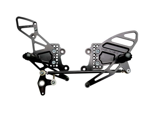 Vortex 04-07 Honda CBR1000RR,03-06 CBR6100 RR Adjustable Rearsets — Black (RS205K)
