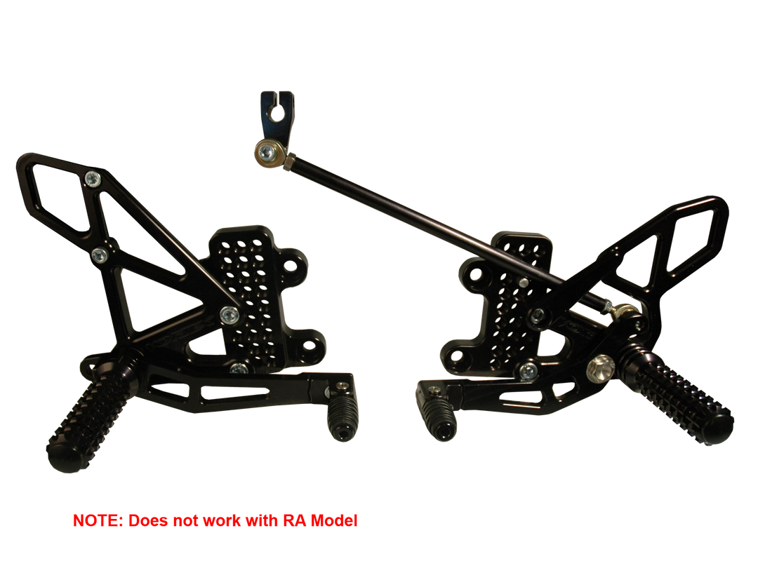 Vortex 07-23 Honda CBR600 RR Adjustable Rearsets — Black (RS265K)