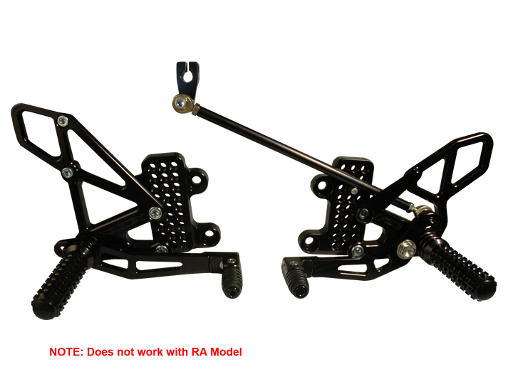 Vortex 07-23 Honda CBR600 RR Adjustable Rearsets — Black (RS265K)