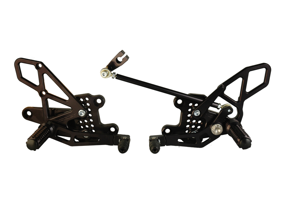 Vortex 08-16 Honda CBR1000 RR Adjustable Rearsets — Black (RS273K)