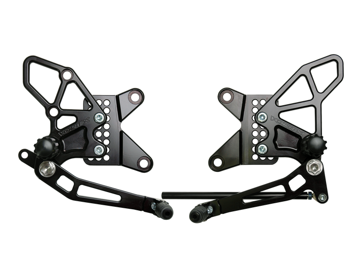 Vortex 09-12 Kawasaki ZX600 Ninja ZX-6R Adjustable Rearsets — Black (RS415K)
