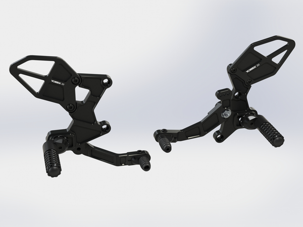 Vortex 18-24 Kawasaki EX400 Ninja 400 R Rear Set — Black (RS433K)