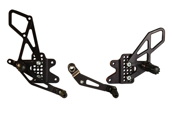 Vortex 6-10 Suzuki GSX-R600, GSX-R750 Rear Set — Black (RS553K)