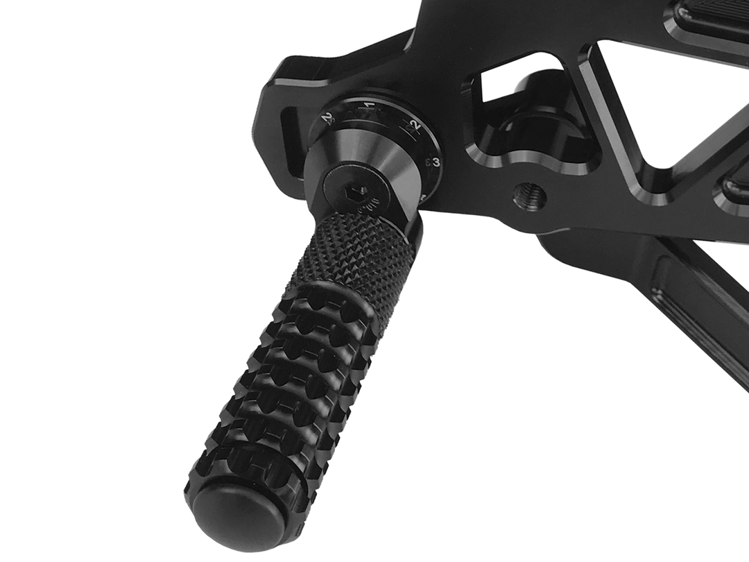 Vortex 17-21 Suzuki GSX-R1000,17-25 GSX-R1000R Adjustable Rearsets — Black (RS591K)