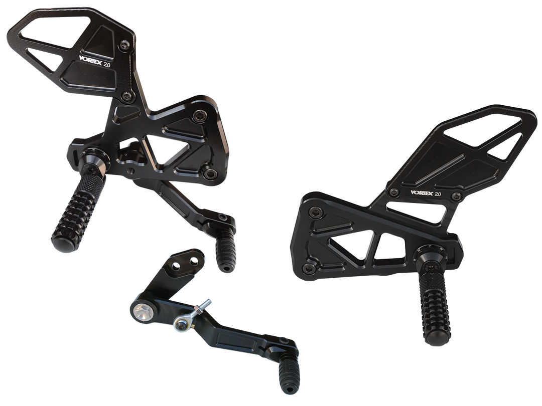 Vortex 17-21 Suzuki GSX-R1000,17-25 GSX-R1000R Adjustable Rearsets — Black (RS591K)