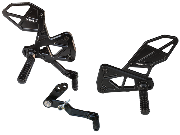 Vortex 17-21 Suzuki GSX-R1000,17-25 GSX-R1000R Adjustable Rearsets — Black (RS591K)