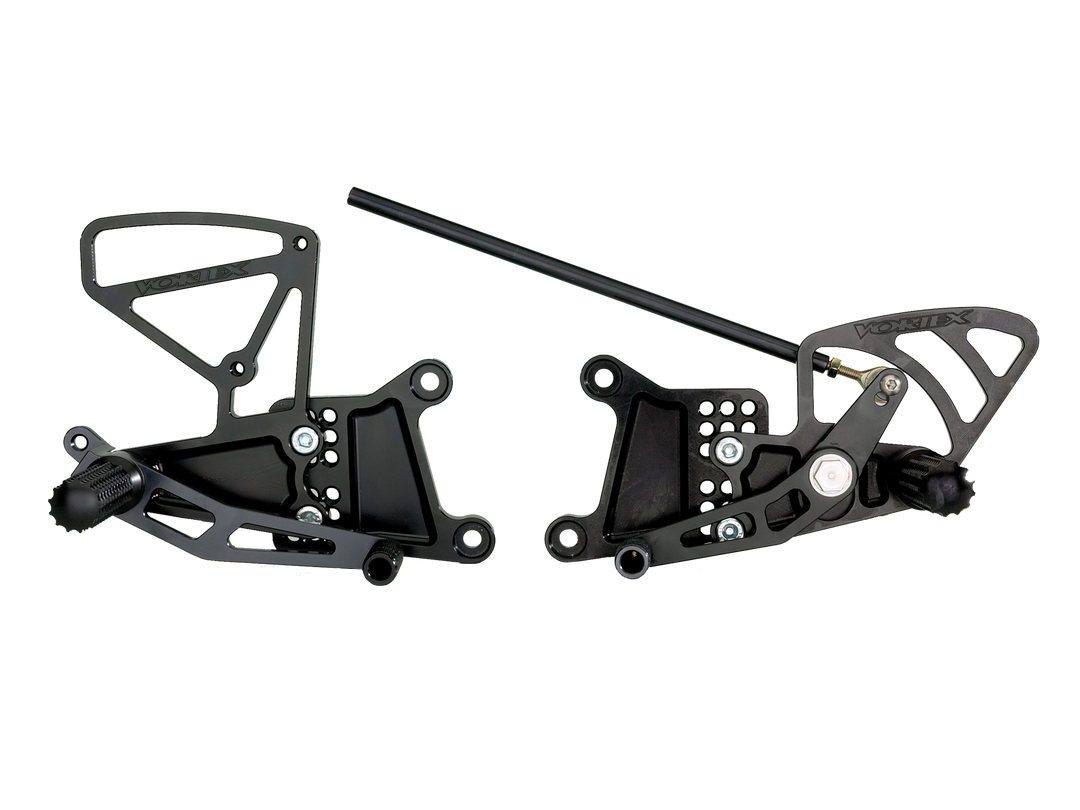 Vortex 03-05 Yamaha YZF-R6, 06-09 YZF-R6 S Rear Set — Black (RS602K)