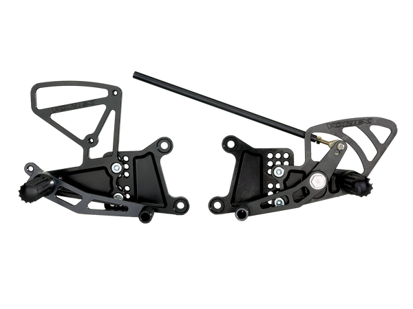 Vortex 03-05 Yamaha YZF-R6, 06-09 YZF-R6 S Rear Set — Black (RS602K)