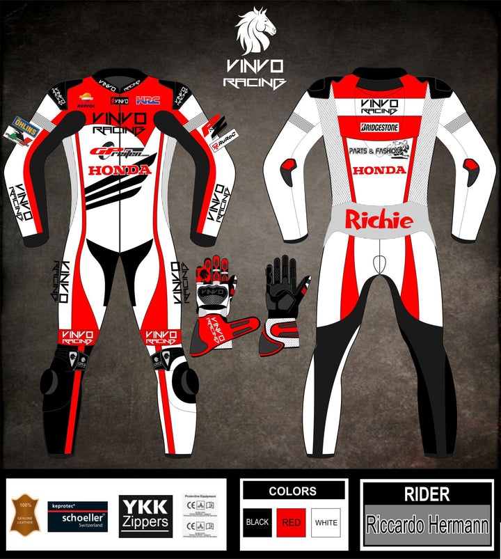 Custom Kangaroo Leather Race Suit
