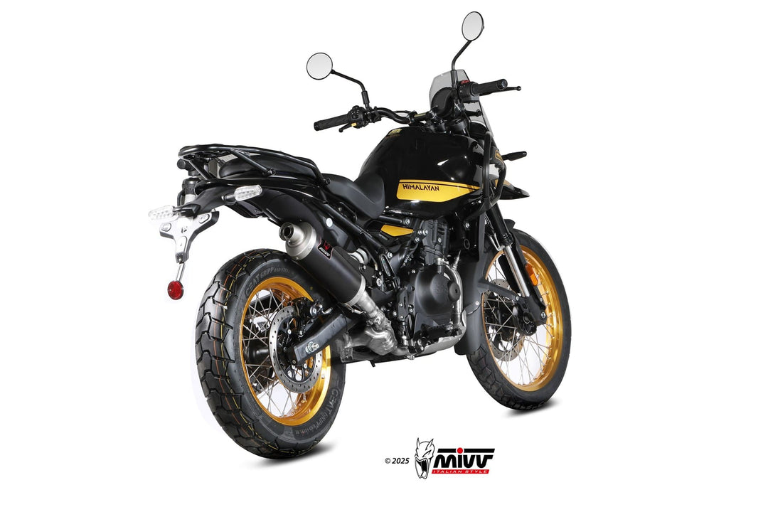 MIVV Dakar Stainless Slip-On Exhaust (RE.006.LDKB) for 2024- Royal Enfield Himalayan
