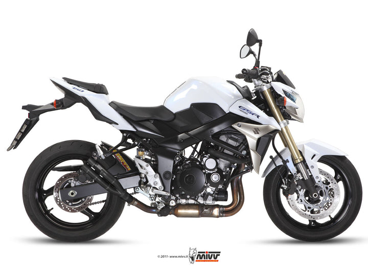 MIVV Double Gun Black Slip-On Exhaust (S.037.SDGB) for 2011-2016 Suzuki GSR750