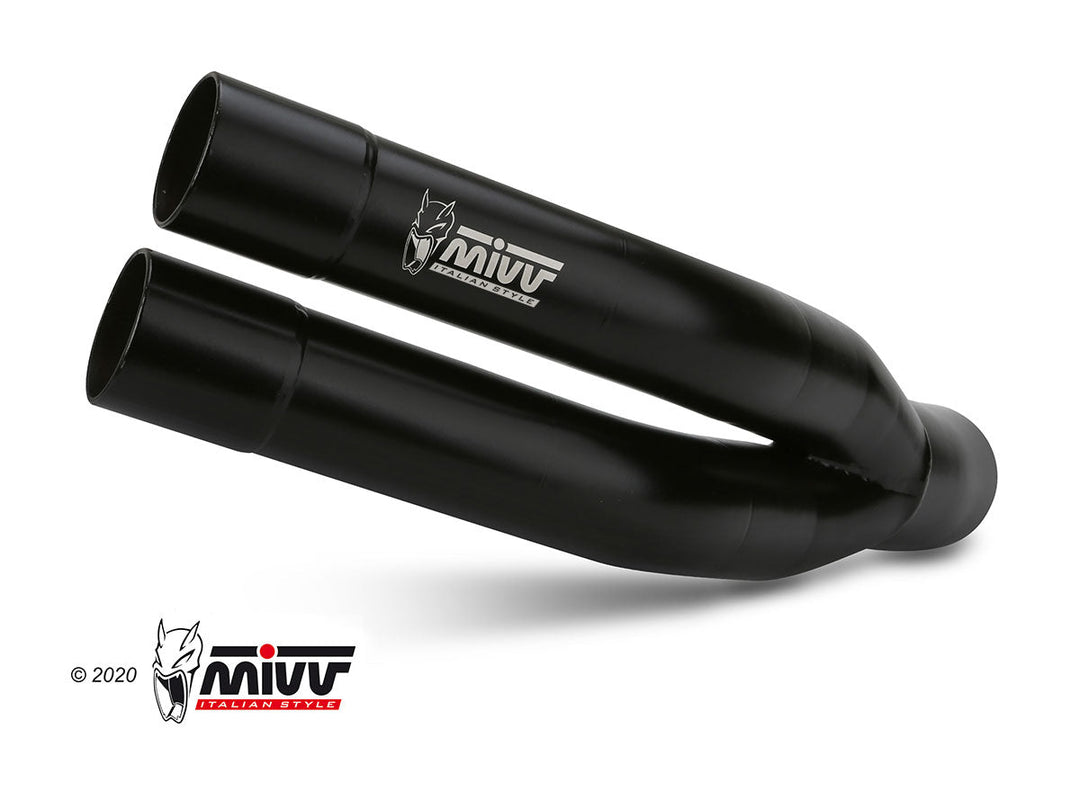 MIVV Double Gun Black Slip-On Exhaust (S.037.SDGB) for 2011-2016 Suzuki GSR750