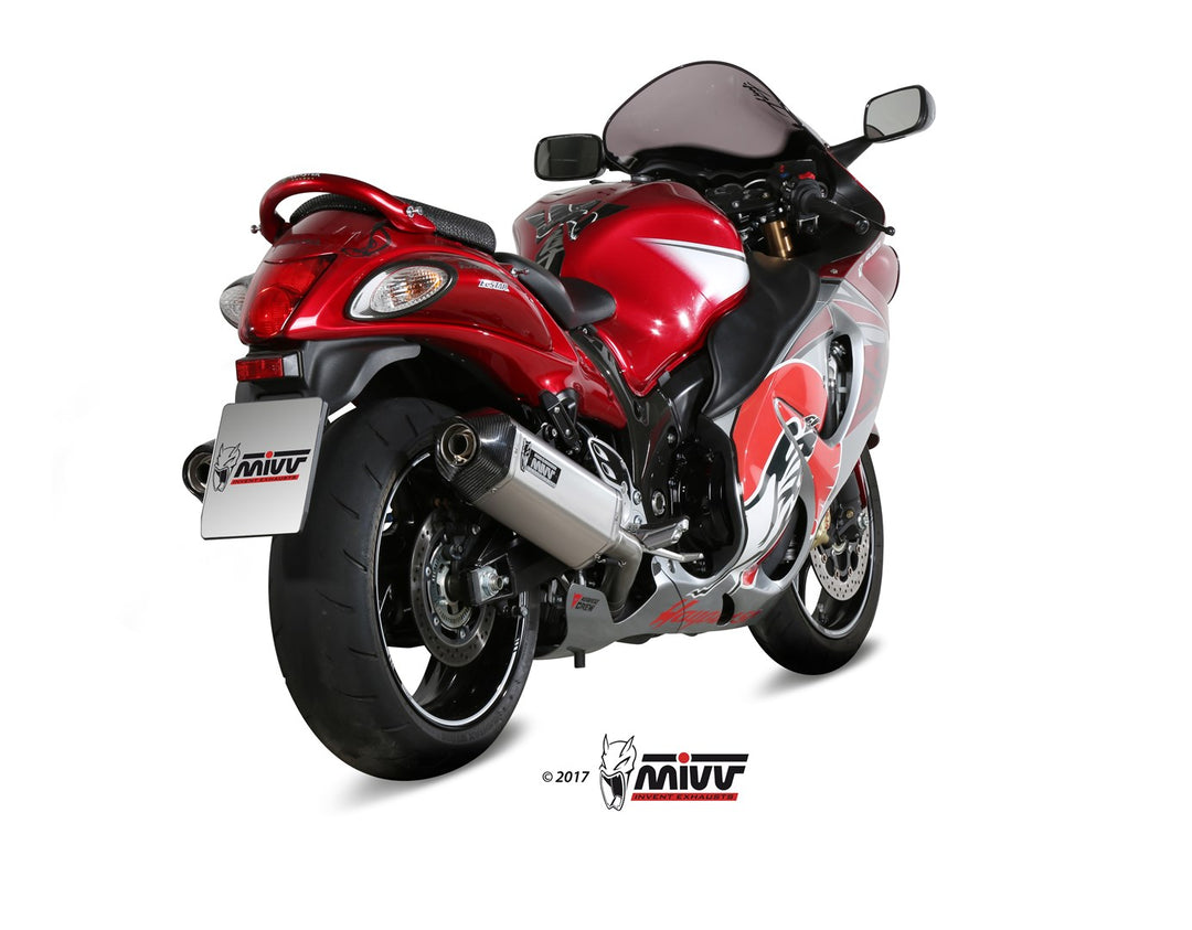 MIVV Speed Edge Stainless Slip-On Exhaust (S.052.LRX) for 2008-2017 Suzuki GSX-R1300 Hayabusa