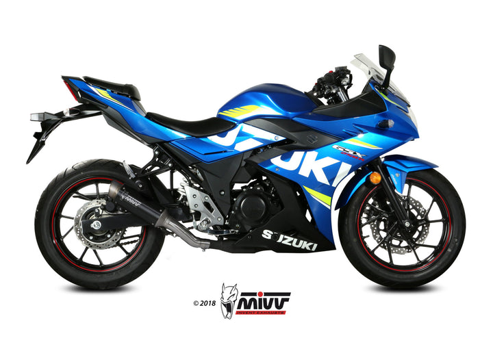 MIVV GPpro Black Slip-On Exhaust (S.054.LXBP) for 2017-2020 Suzuki GSX250R