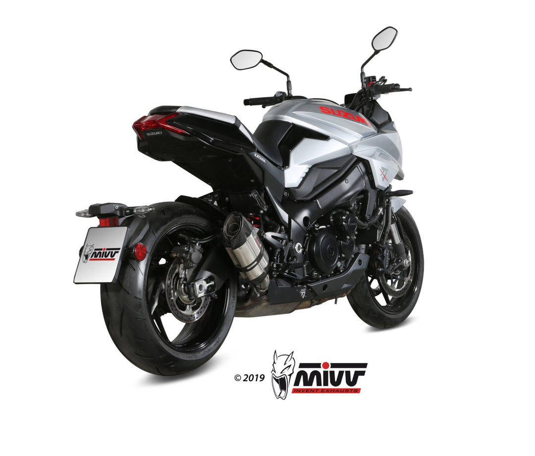 MIVV Suono Stainless Slip-On Exhaust (S.056.L7) for 2019-2022 Suzuki Katana