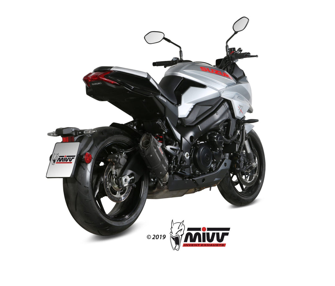 MIVV Suono Black Slip-On Exhaust (S.056.L9) for 2019-2022 Suzuki Katana