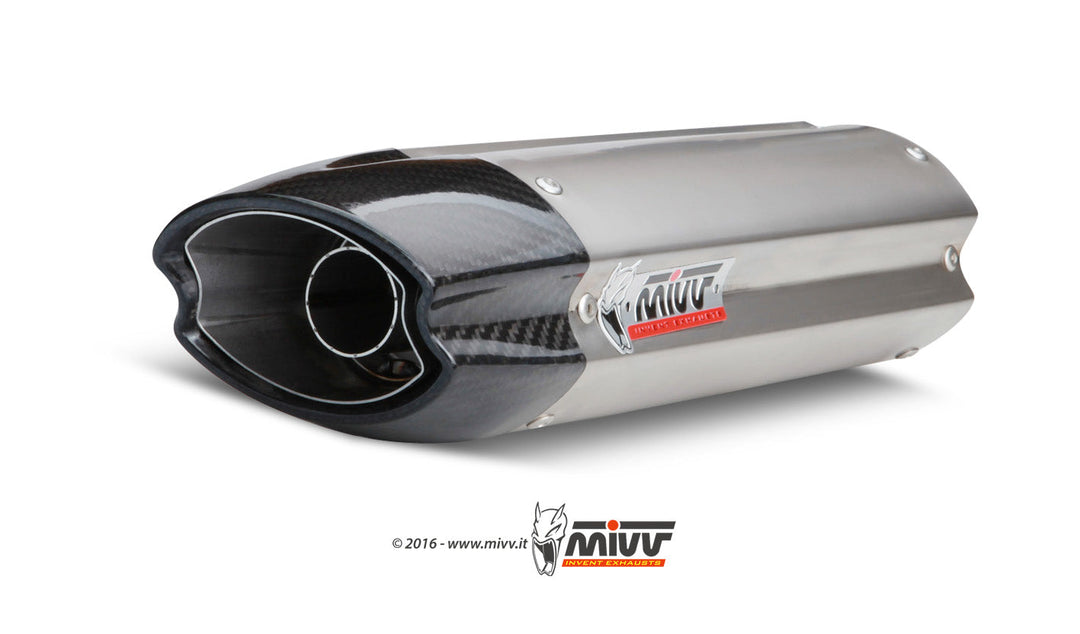 MIVV Suono Stainless Underseat Slip-On Exhaust (UK.019.L7) for 2007-2008 Kawasaki ZX-6R