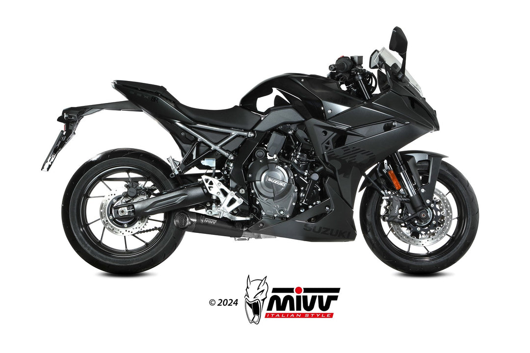 MIVV XM-5 Black Complete Exhaust (S.062.SC5B) for 2022-2024 Suzuki GSX-8S/R