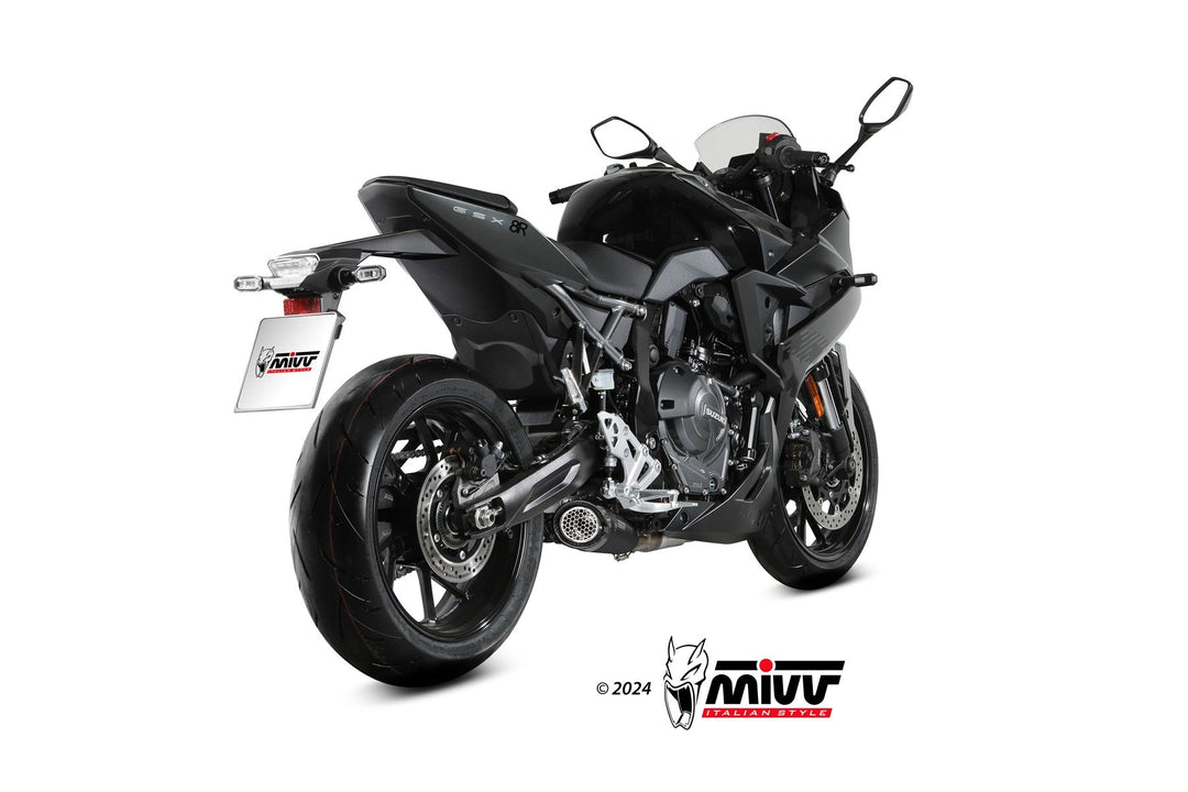 MIVV XM-5 Black Complete Exhaust (S.062.SC5B) for 2022-2024 Suzuki GSX-8S/R