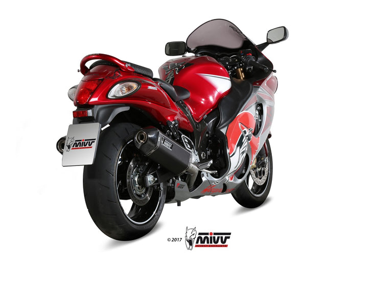MIVV Speed Edge Black Slip-On Exhaust (S.052.LRB) for 2008-2017 Suzuki GSX-R1300 Hayabusa