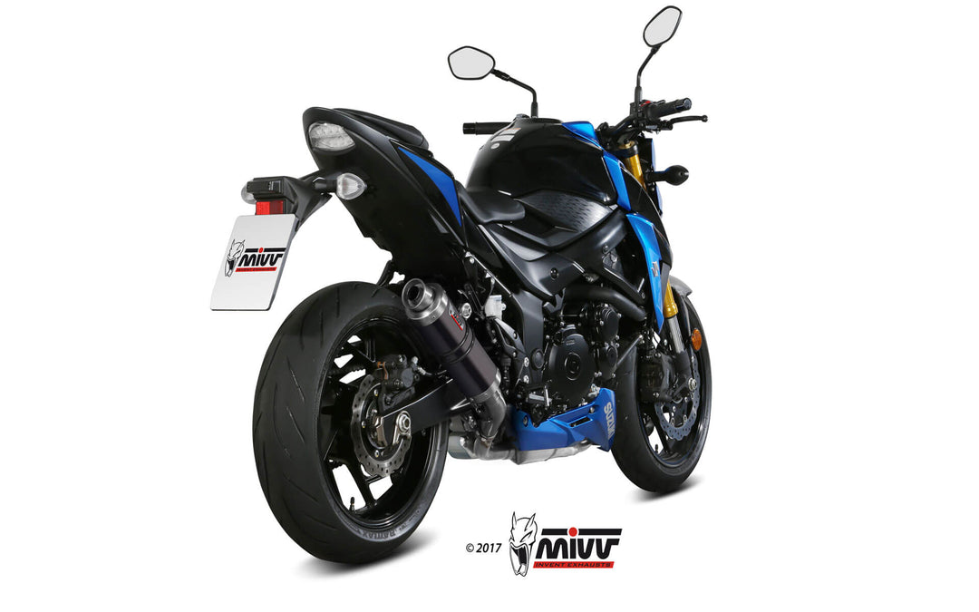 MIVV GP Black Slip-On Exhaust (S.048.LXB) for 2017-2020 Suzuki GSX-S 750