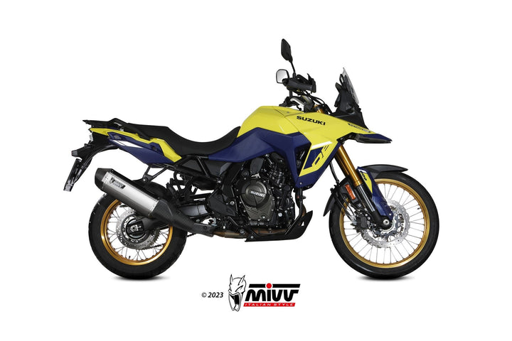 MIVV Speed Edge Stainless Slip-On Exhaust (S.061.LRX) for 2023- Suzuki V-Strom 800DE