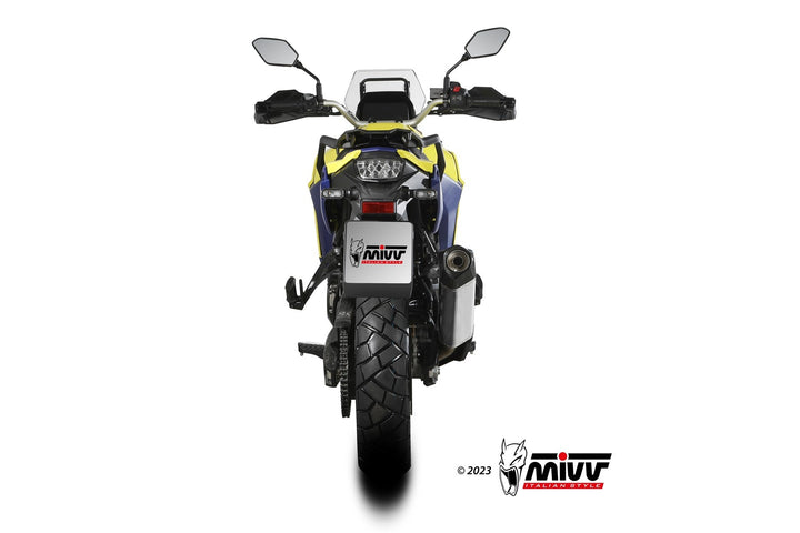 MIVV Speed Edge Stainless Slip-On Exhaust (S.061.LRX) for 2023- Suzuki V-Strom 800DE