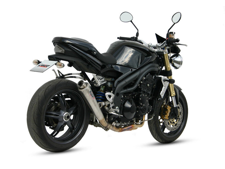 MIVV X-Cone Stainless Slip-On Exhaust (T.005.LC3) for 2005-2006 Triumph Speed Triple