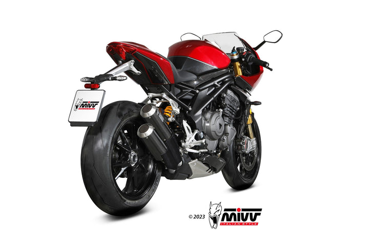 MIVV MK3 Carbon Slip-On Exhaust (T.025.LM3C) for 2021-2023 Triumph Speed Triple 1200 RR/RS