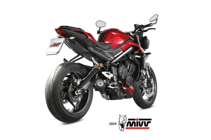 MIVV X-M5 Black Full System Exhaust (T.027.SC5B) for 2023-2024 Triumph Street Triple 765
