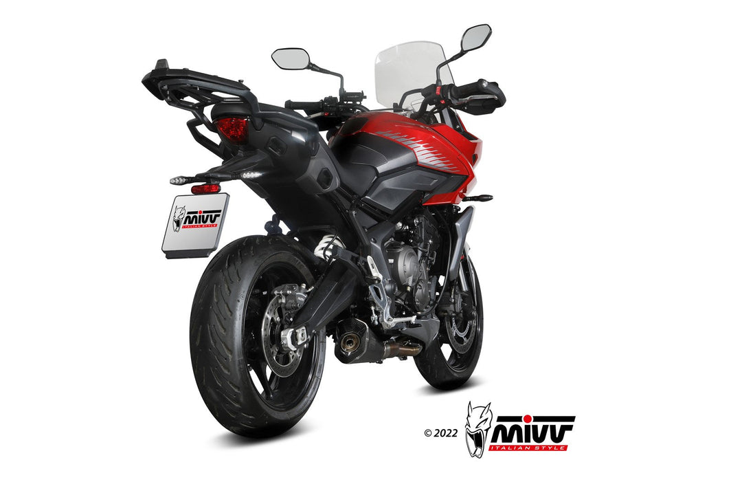 MIVV Delta Race Black Full System Exhaust (T.022.LDRB) for 2021-2024 Triumph Trident 660