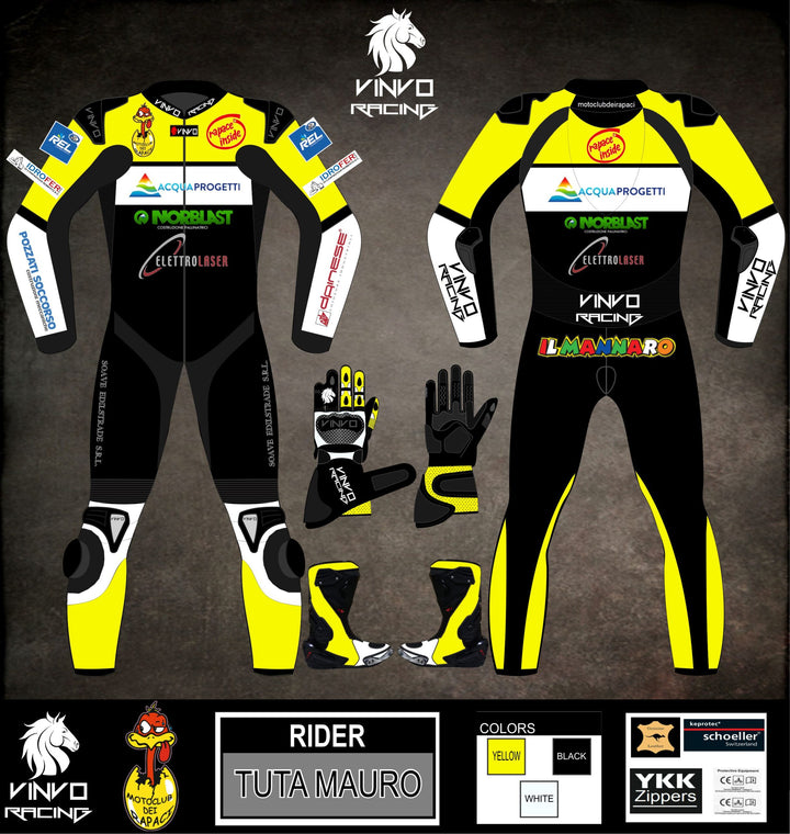 Custom Cowhide Leather Race Suit