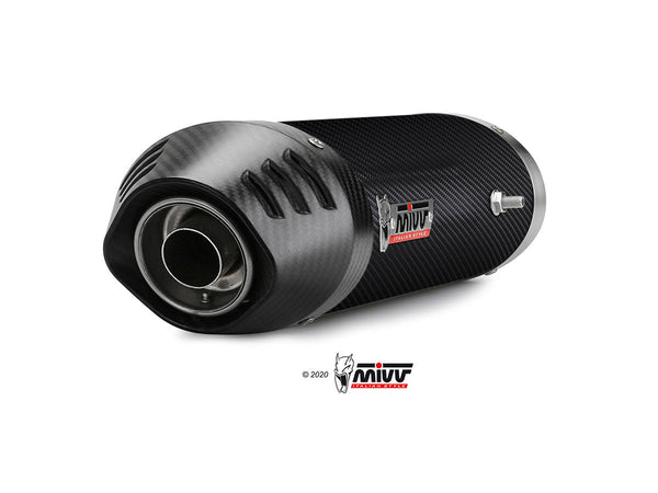 MIVV Oval Carbon Underseat Slip-On Exhaust (UH.019.LEC) for 2003-2004 Honda CBR600RR