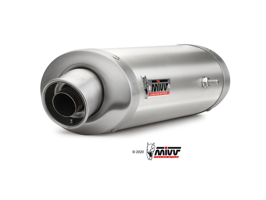 MIVV Oval Stainless Underseat Slip-On Exhaust (UH.019.LX2) for 2003-2004 Honda CBR600RR