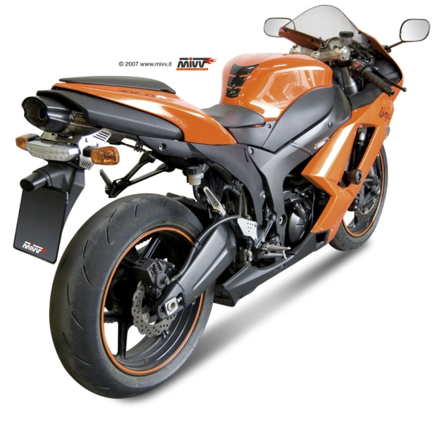 MIVV Suono Stainless Underseat Slip-On Exhaust (UK.019.L7) for 2007-2008 Kawasaki ZX-6R