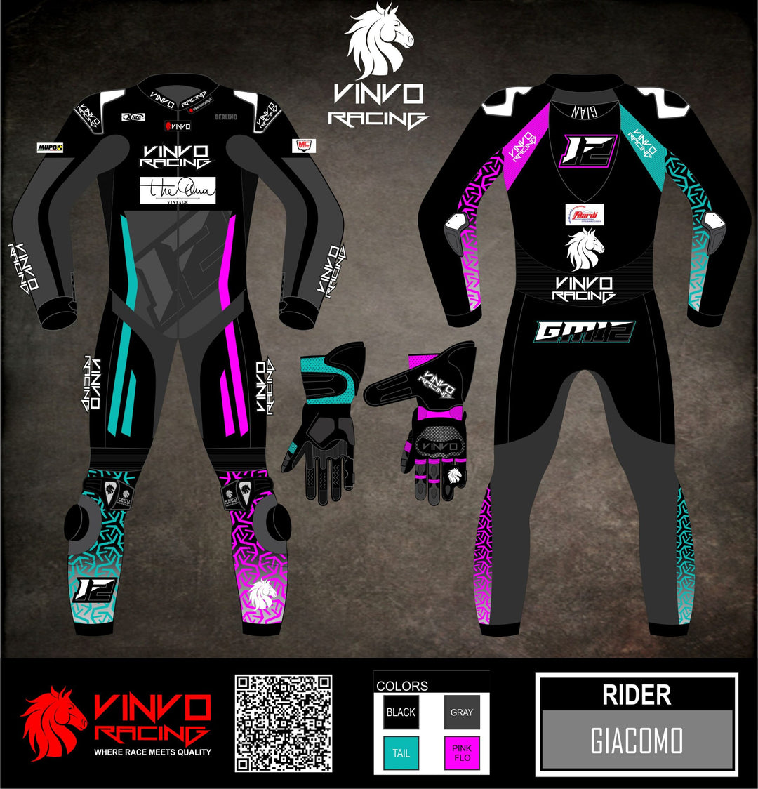 Custom Cowhide Leather Race Suit