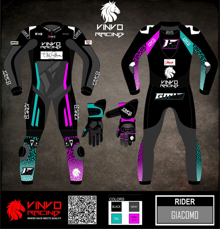 Custom Cowhide Leather Race Suit