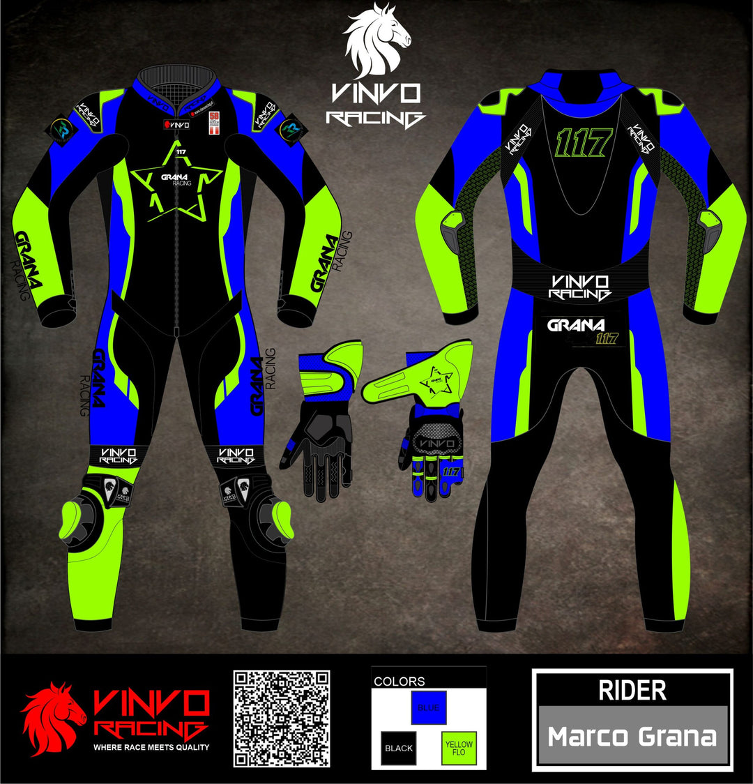 Custom Kangaroo Leather Race Suit