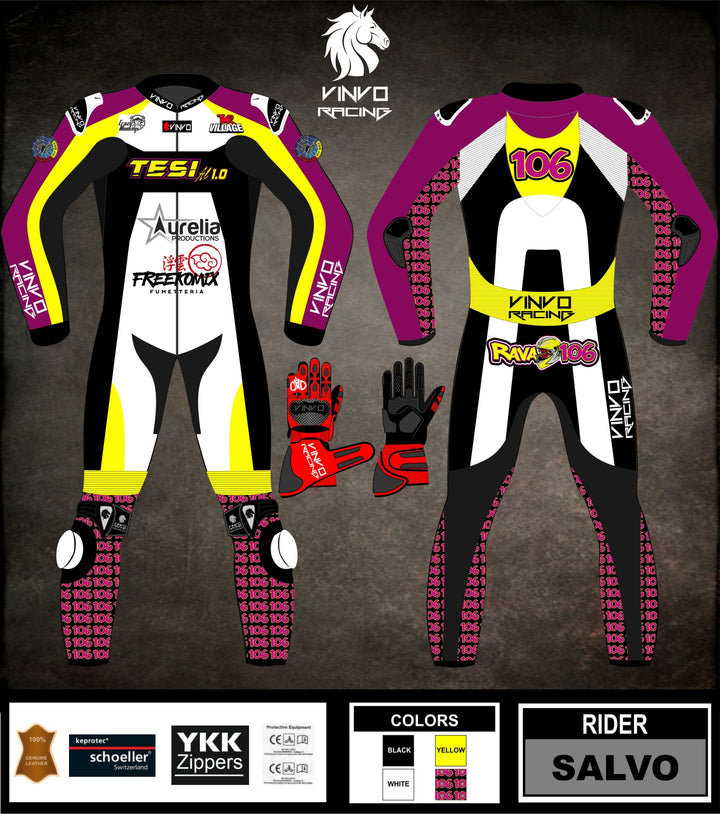 Custom Kangaroo Leather Race Suit