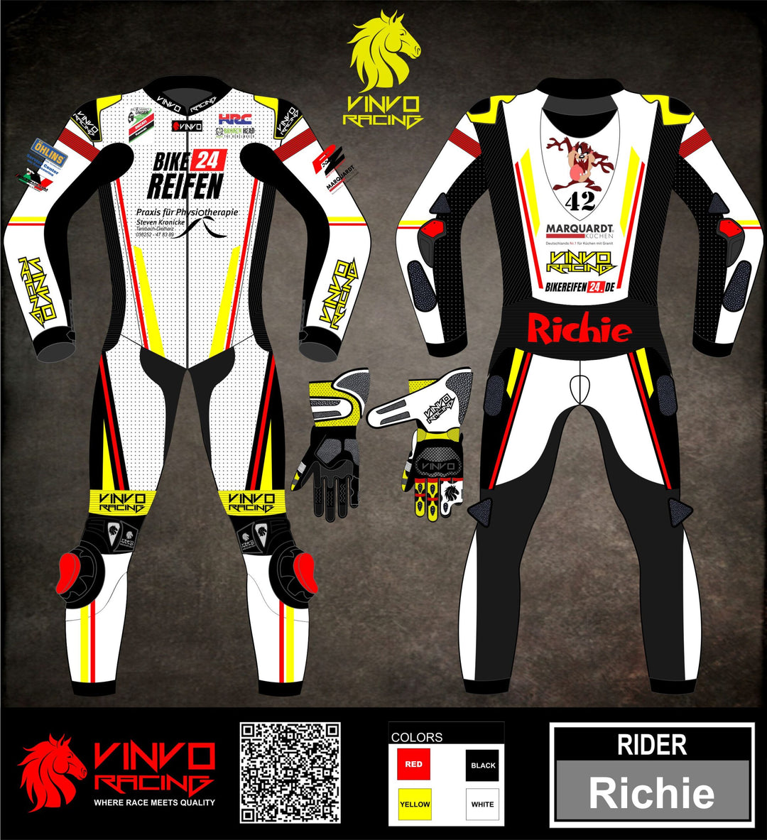 Custom Kangaroo Leather Race Suit