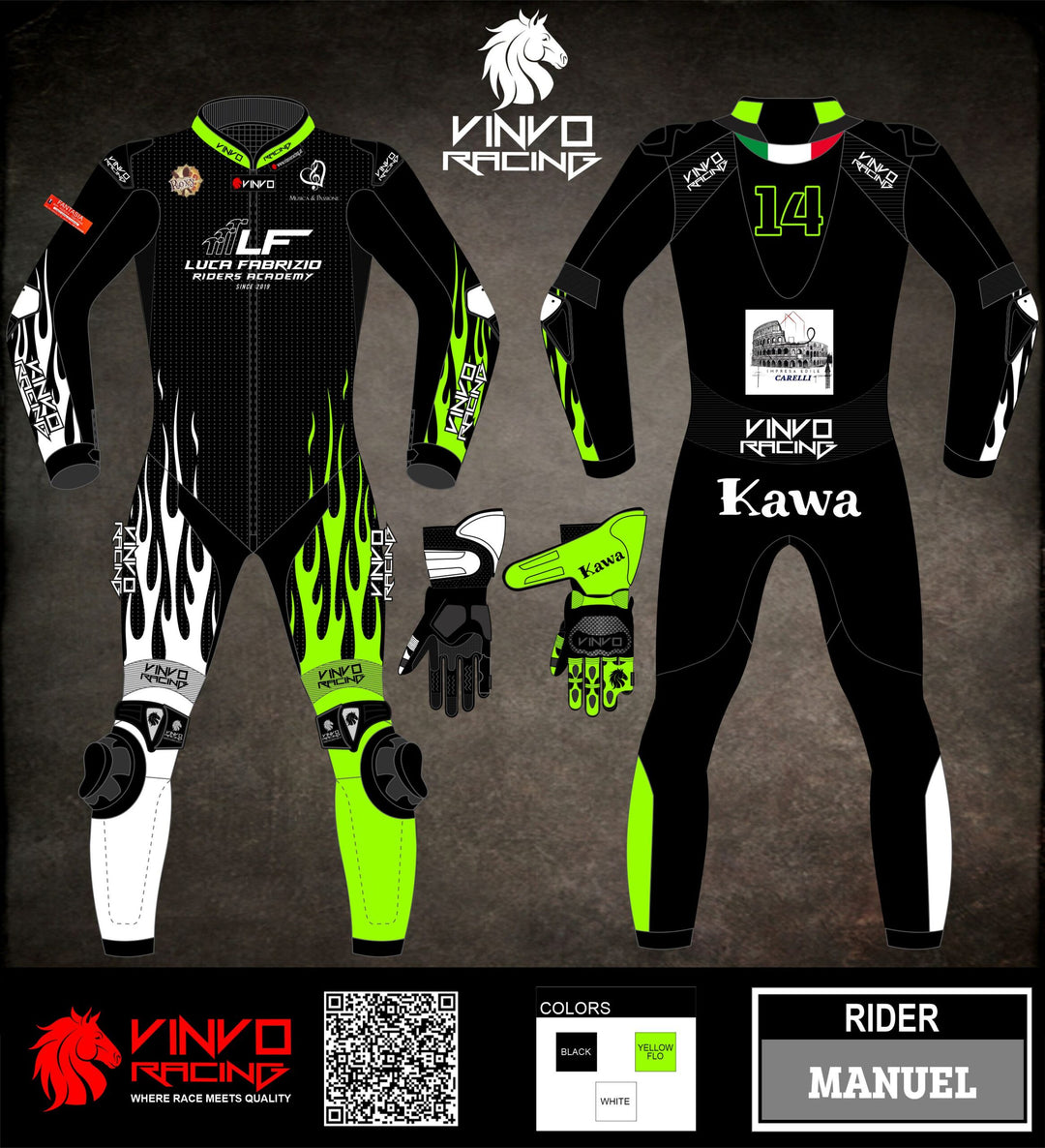Custom Kangaroo Leather Race Suit